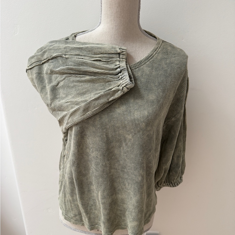 Pilcro by Anthropologie Olive Green Women's swing top, Small, EUC